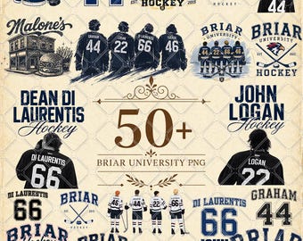 Oltre 50 immagini PNG di Briar U Hockey Bundle, immagini PNG di Off Campus Hockey Romance, design della maglietta della Briar University, hockey universitario, immagini PNG di Graham & Laurentiis