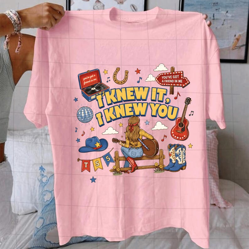 Ich wusste es, ich kannte Sie PNG Bundle, Cowgirl Spielzeug inspiriert PNG, Western Freundschaftsarmband PNG, Retro Cowboy Boots Shirt Design, Landmädchen Bild 3