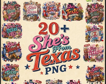 20+ Sie kommt aus Texas, ich kann PNG-Bundle sagen, Retro Texas Girl Cowgirl PNG, Western Texas State Sublimation, Kann PNGs sagen, Texas, ich kann sagen