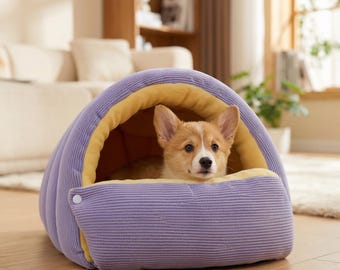 Plush Cat Cave Bed – Warm Thickened Soft Kitten Sleeping House, Winter Pet Bed, Cozy Cat Hideaway, Cat Lover Gift, Pet Home Decor