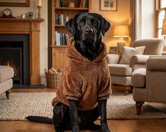 Bluza z kapturem i polarem dla psa, zimowa kurtka outdoorowa – ciepła, pluszowa, dla średnich i dużych psów, ubranka dla labradora i golden retrievera, prezent dla zwierzaka