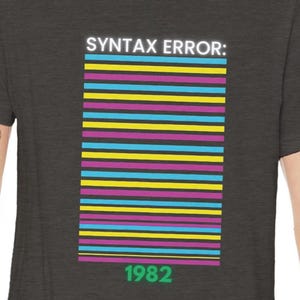 Camiseta con estampado de carga estilo Old School con error de sintaxis / Tecnología retro de 1982 / Ropa urbana ciber-grunge de alta calidad y peso pesado