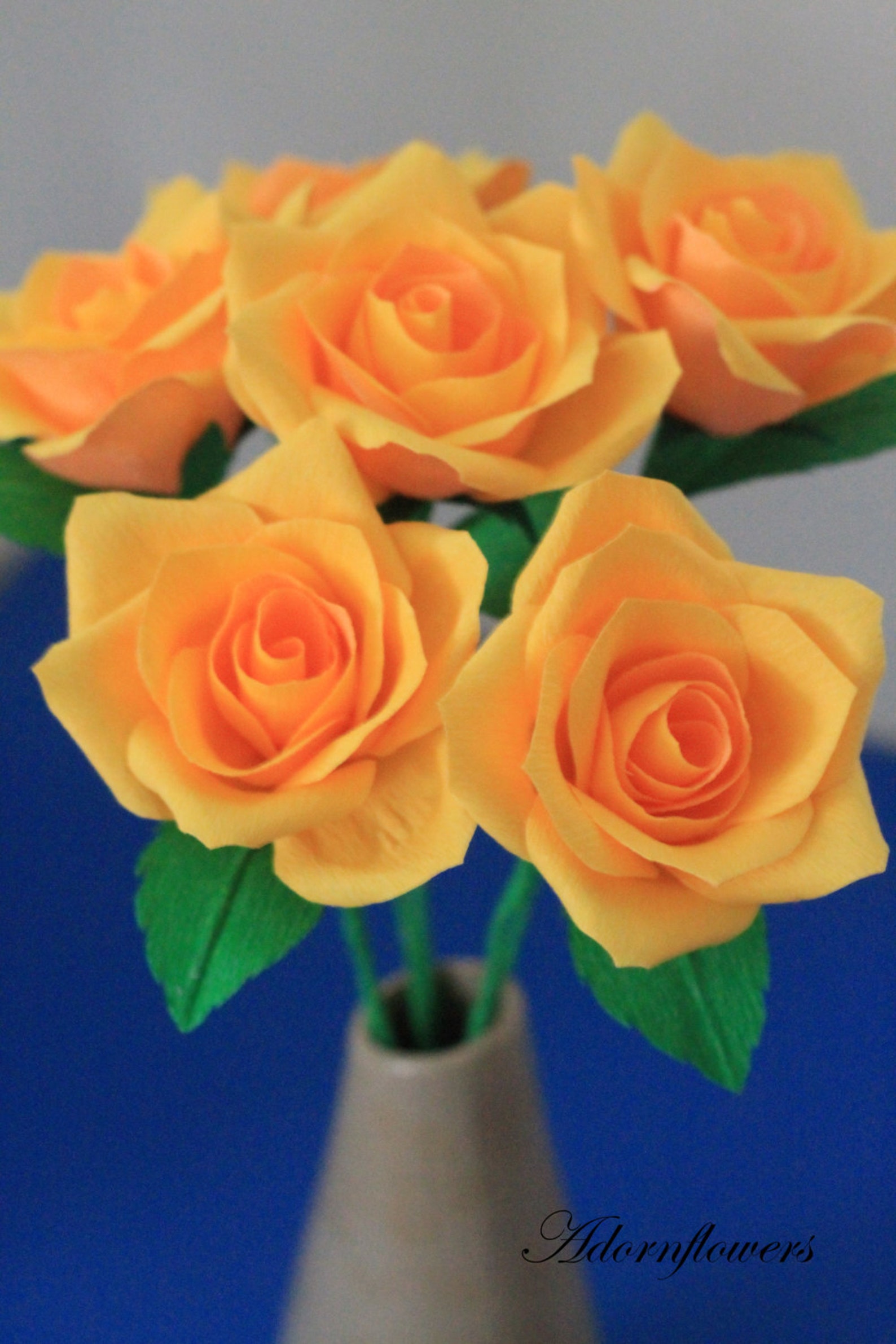 Six realistic looking paper roses for Mother's Day Etsy