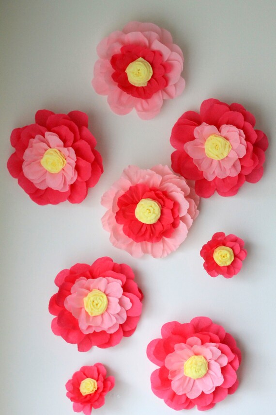 Items similar to paper flower decoration for wall,kids room on Etsy