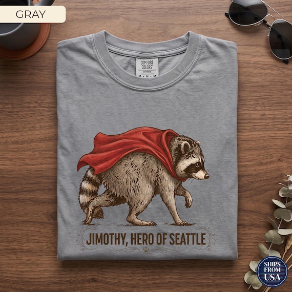 Superhero Jimothy Shirt, Jimothy Hero of Seattle Graphic  Comfort Colors Tee