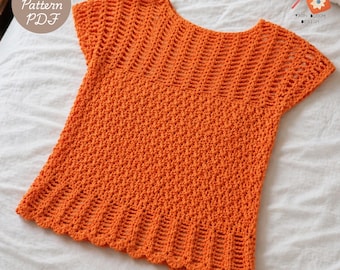 Boho Breeze Crochet Top Pattern PDF, Summer Lace Blouse, Beginner Friendly, Women Boho Shirt, DIY Handmade Top Pattern