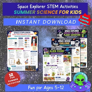 宇宙探検家STEMアクティビティ／子供向け夏期科学アクティビティ