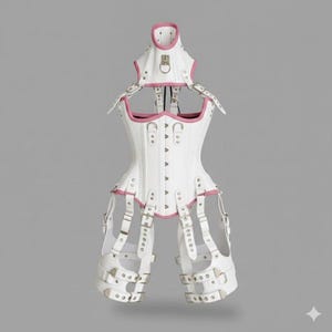 White Harness Corset - Etsy