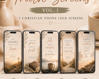 Christian Phone Lock Screens | Salvation Series Bible Verse Wallpaper (Digital Download)