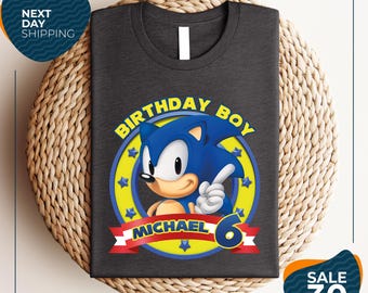 Custom Sonic Birthday Shirt | Family Birthday Shirt | Sonic Birthday Shirt| Sonic Birthday Party | Sonic Shirt | Sonic Gift | Sonic Shirt