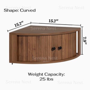 Corner Shelves Floating Wall Cabinet Set of 3, Fluted Corner Shelf with Sliding Doors and Walnut Finish | Floating Corner Shelf for Living Room Bedroom and Office | Space Saving Wall Storage

Empty corners are some of the most overlooked storage opportunities in any home. These corner shelves by Serena Nest turn every unused wall angle into a stylish, functional display space that works just as hard as it looks good.