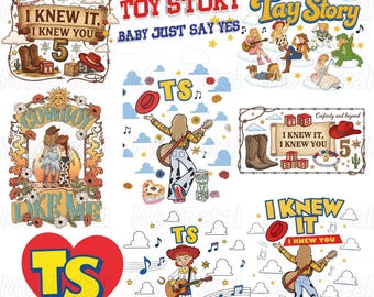 Toy Story I Knew It I Knew You PNG Bundle, Western Cowgirl Digital Download, Birthday Era Graphic,You've Got A Friend In Me Toy Story Png