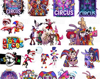 Digital Download The Amazing Digital Circus PNG, Circus Fan Gift PNG, Viral Cartoon Fan Art, Aesthetic Circus Graphic, TADC Png, Gift Mom
