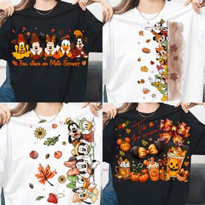 Fall Vibes On Main Street Png, Magical Mouse Autumn Sublimation, Tis The Season, Theme Park Thanksgiving Shirt Design, Retro Cartoon Pumpkin