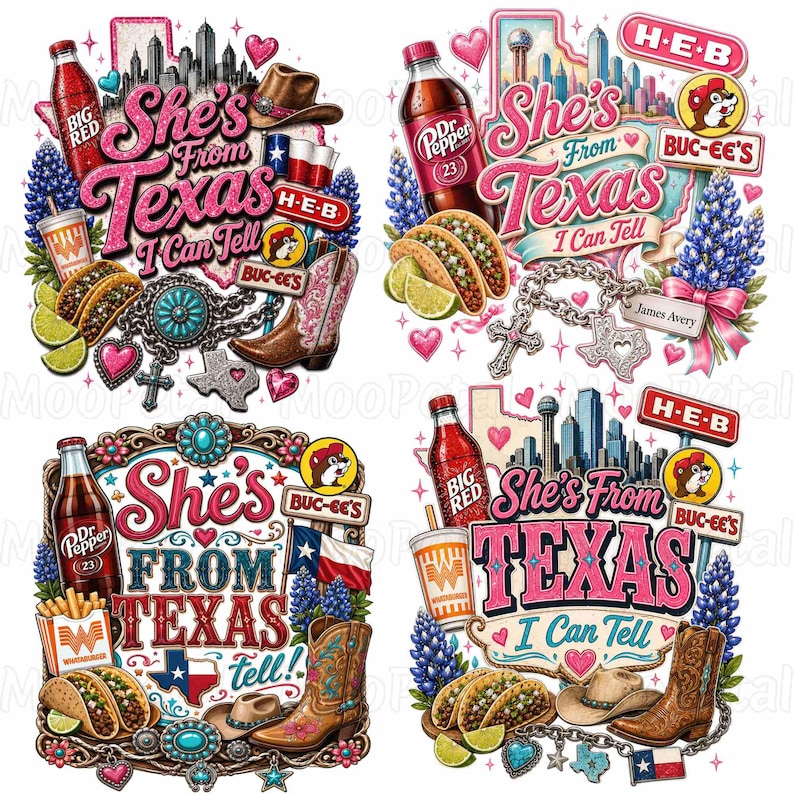 Shes From Texas PNG Bundle, I Can Tell Western T-Shirt Designs, Western Shirt Design, Texas Girl PNG, Texas Sublimation (Digital Download0 image 4