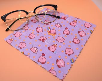 Pink Poyo Pattern Microfiber Suede Cleaning Cloth