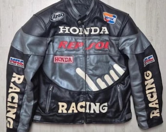 Vintage HONDA Repsol Motorradjacke - Retro MotoGP Bikermantel
