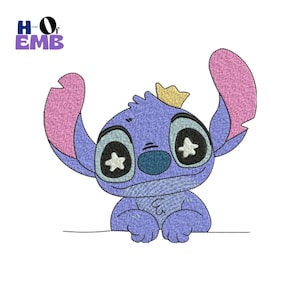 Cute Alien Monster Embroidery Design, Cartoon Character Machine Embroidery Pattern, Kawaii Cute Pes Dst Exp Jef Hus Vp3 Xxx