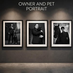 Custom Owner and Pet Portrait, Personalized Photo Art (Digital Download)