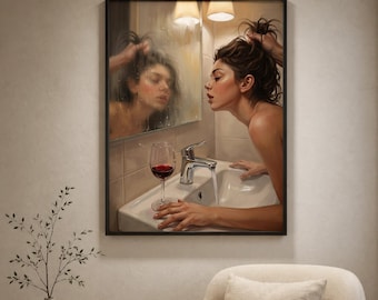 Sensuellt abstrakt parväggkonsttryck, intim modern sovrumsdekor (konstposter)