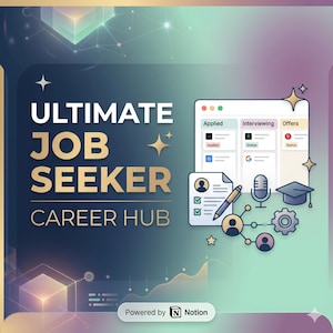 Sjabloon voor tracker zoeken naar vacatures, applicatieorganisator, planner voor sollicitatiegesprekken (digitale download)