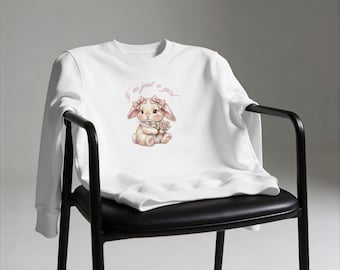 Coquette Bunny Sweatshirt | Watercolor Rabbit