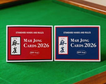 2026 Mahjong Card Set | 4-Piece Revision | New Rules Reference Cards