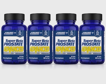 4 PACK Super Beta Prostate Advanced Male Supplement with Beta-Sitosterol, 240 Caplets, 60 Servings