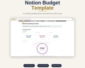 Notion Budget Template | Monthly Spending Tracker | Built by a CPA | Personal Finance Dashboard | Expense Tracker Budget Planner