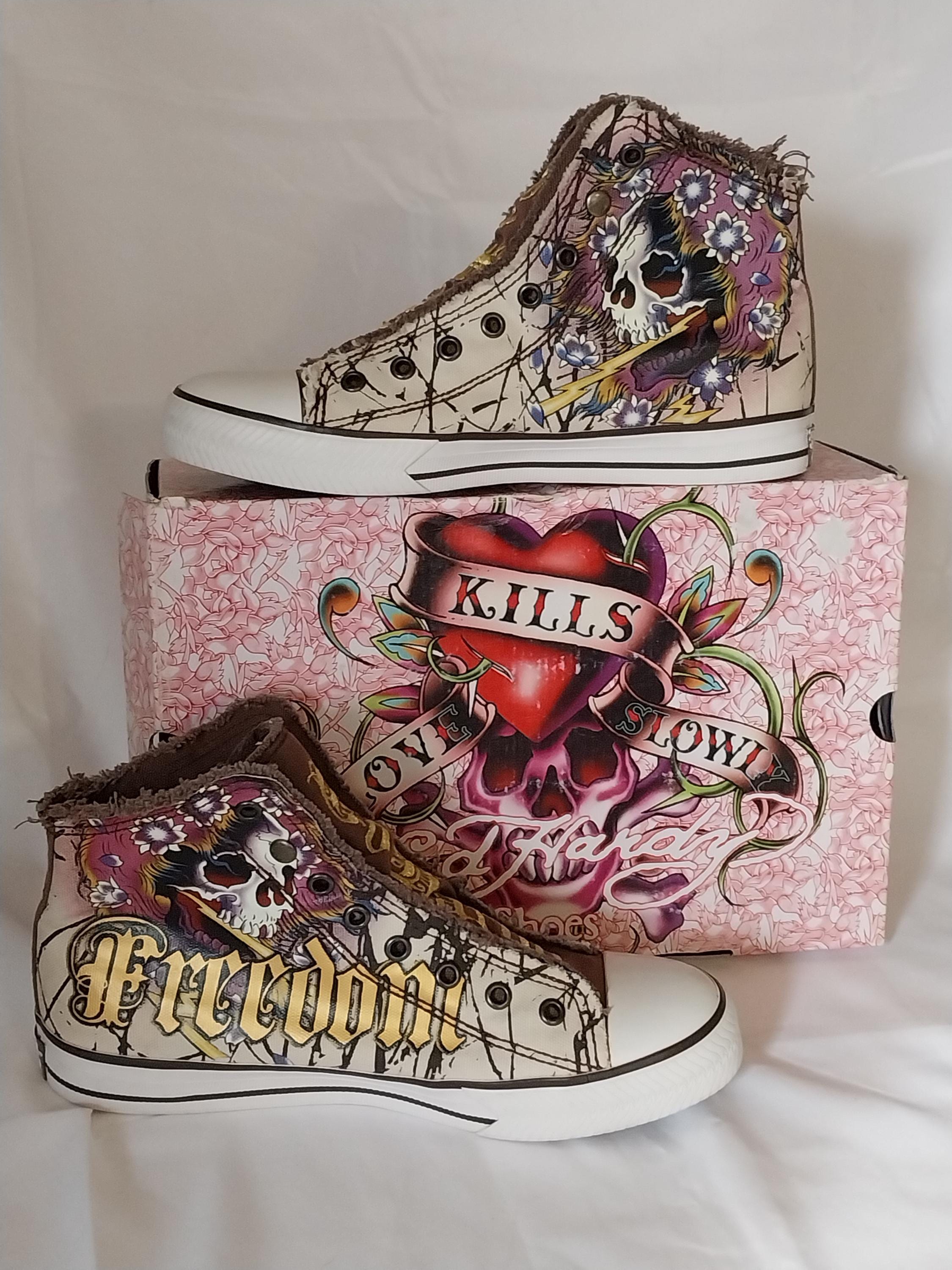 激レアエド・ハーディーボロvintage Vintage Ed Hardy Shoes - Etsy
