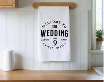 Wedding Gift / / Personalized Recipe Towels / / SET of 11 / / Print is Directly on Towel / /