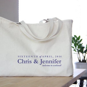 Wedding Welcome Bag / / THIRTY Custom Logo Tote Bags PRINTED with Your Name, Logo or Event Information / Bulk Wholesale Pricing image 2