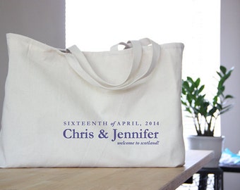 Wedding Welcome Bag / / SEVENTY Custom Tote Bags PRINTED with Your Name, Logo or Event Information / Bulk Wholesale Pricing