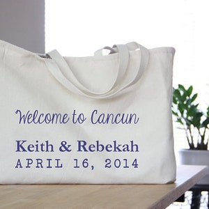 Wedding Welcome Bag / / THIRTY Custom Logo Tote Bags PRINTED with Your Name, Logo or Event Information / Bulk Wholesale Pricing image 3