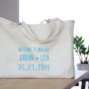 Wedding Welcome Bag / / THIRTY Custom Logo Tote Bags PRINTED with Your Name, Logo or Event Information / Bulk Wholesale Pricing image 4