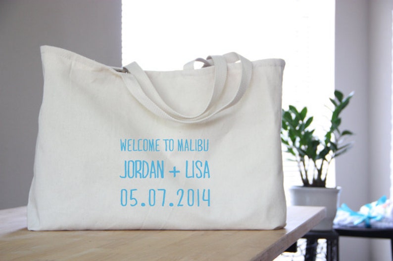 Wedding Welcome Bag / / THIRTY Custom Logo Tote Bags PRINTED with Your Name, Logo or Event Information / Bulk Wholesale Pricing image 4