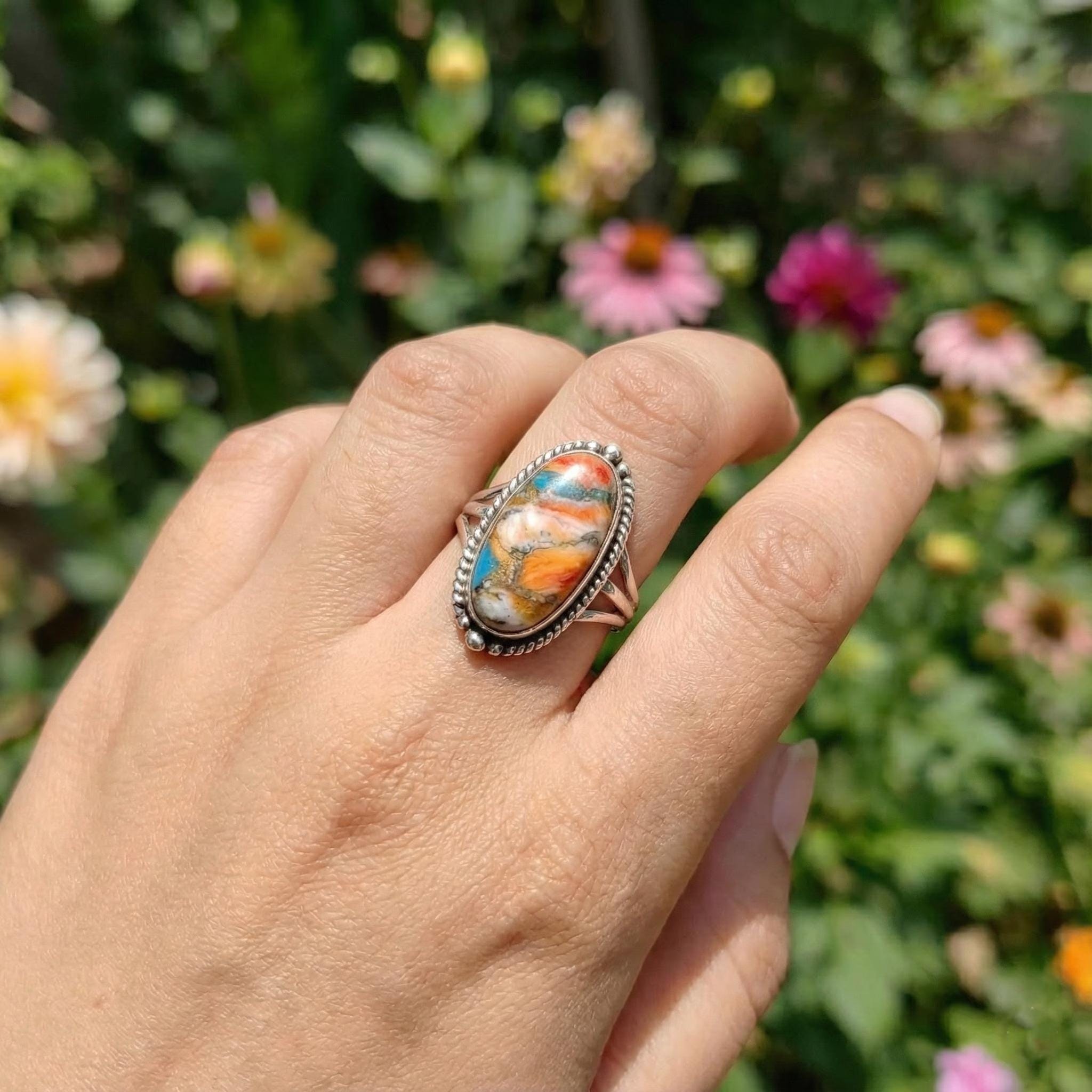 スパイニーオイスターシェル 925 シルバーリング USAハンドメイド Spiny oyster ring large - Etsy 日本