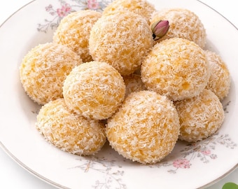 Deliziose palline al cocco, albicocca e fiori d'arancio! Fatte in casa con passione!
