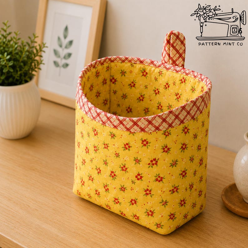 Cute Hanging POD Storage Basket Sewing Pattern PDF, Fat Quarter ...