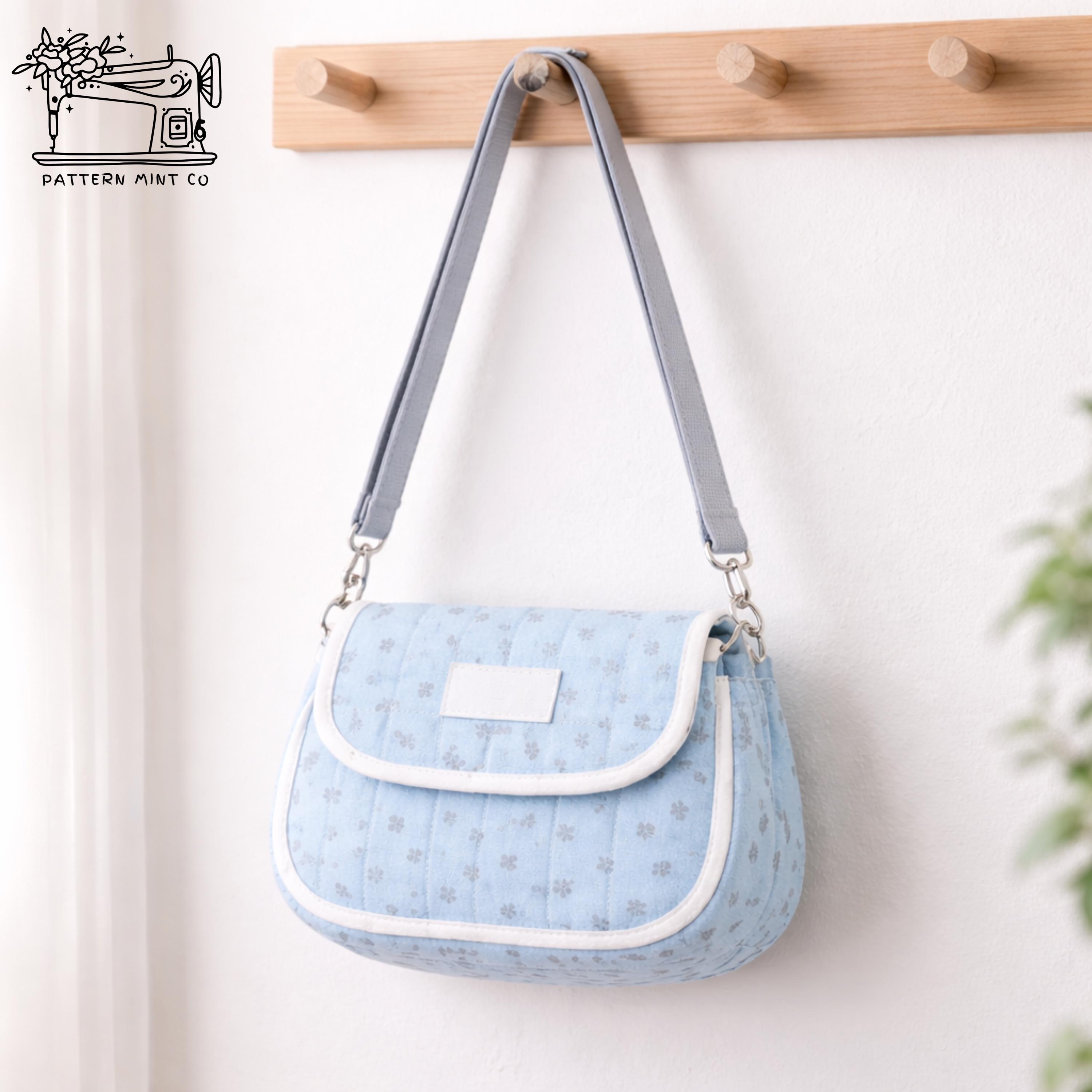 Flora Crossbody Bag Sewing Pattern PDF, Quilted Mini Shoulder Bag DIY ...