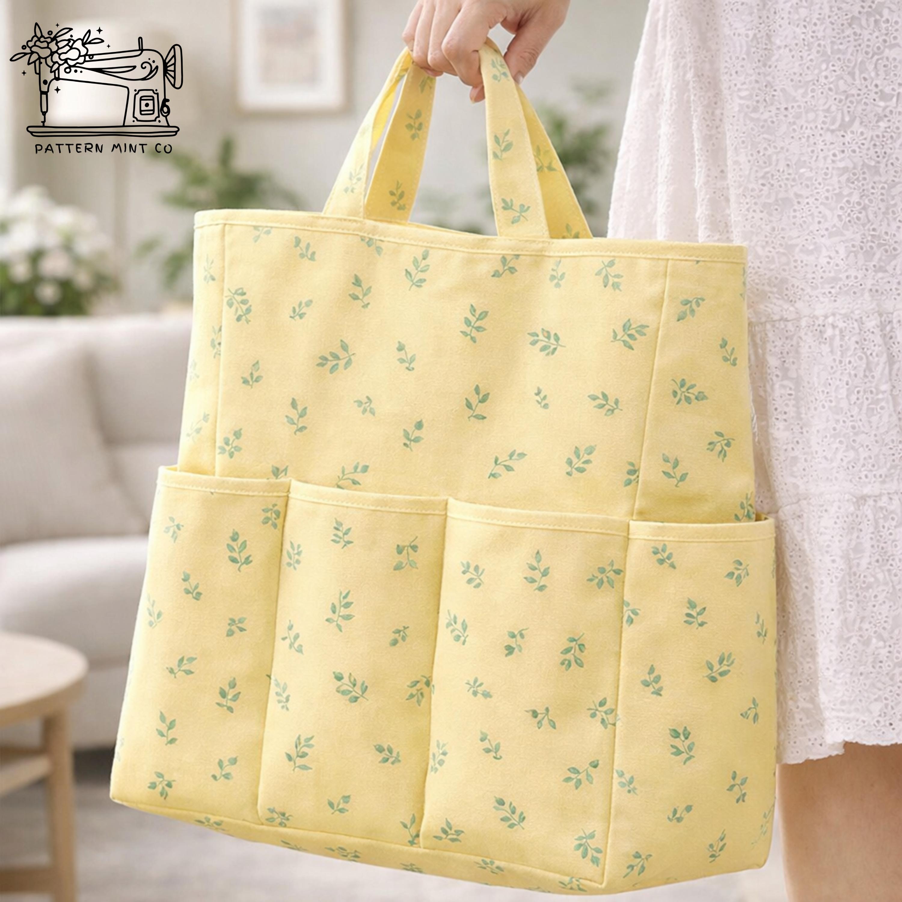Pocketful Sunshine Sewing Tote Bag Pattern PDF, Multi Pocket Organizer ...