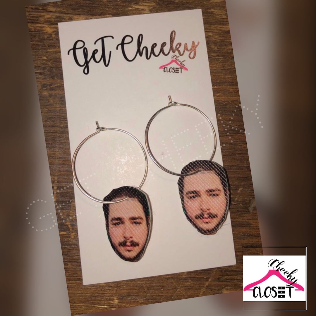 Post Malone Vegan Leather Earrings Gifts Music Rapper Etsy