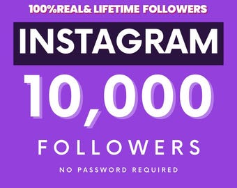10.000 follower su Instagram, crescita a vita, account reali, consegna sicura, nessuna password richiesta