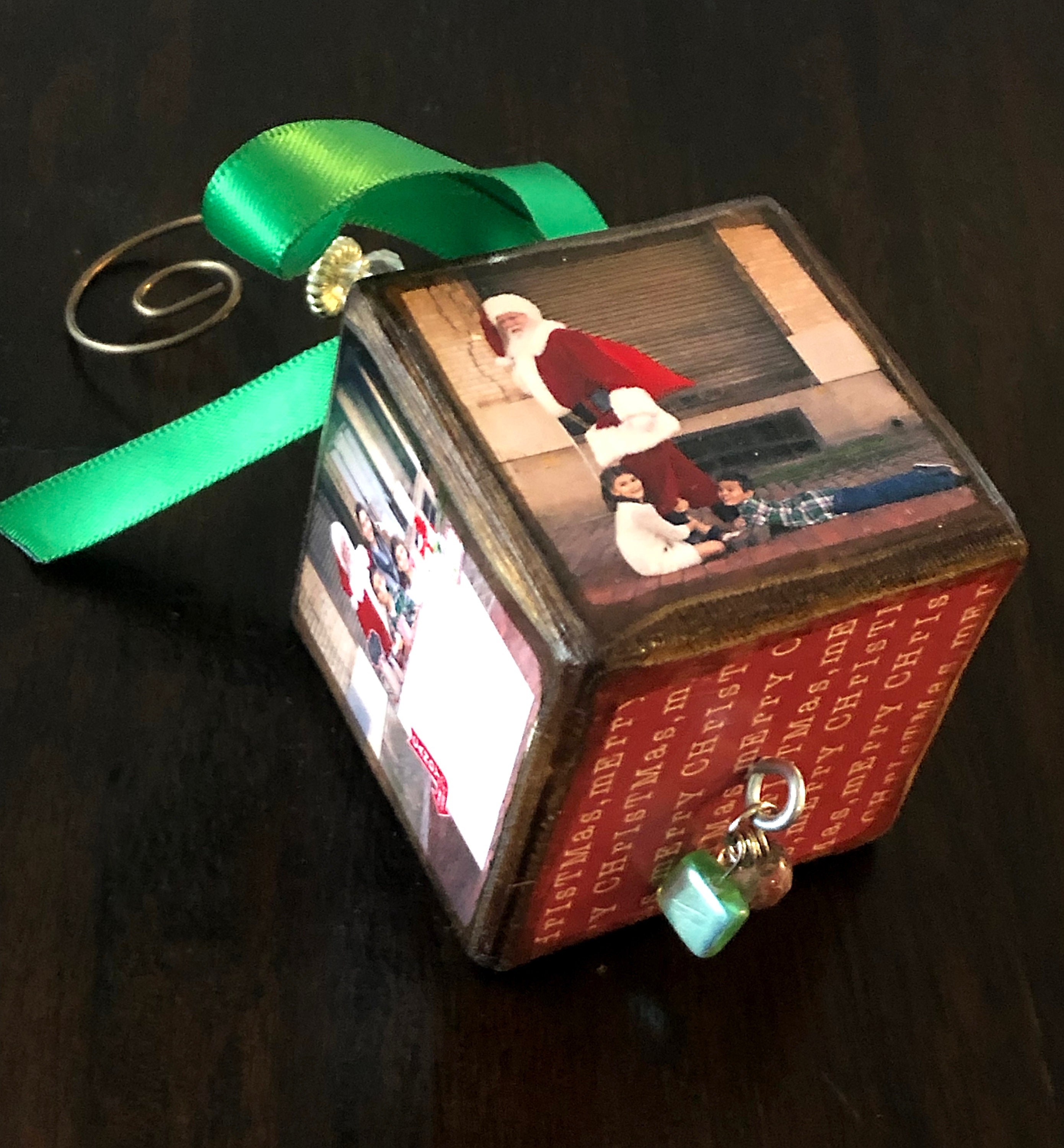 2 Custom Photo Cube Ornament Etsy