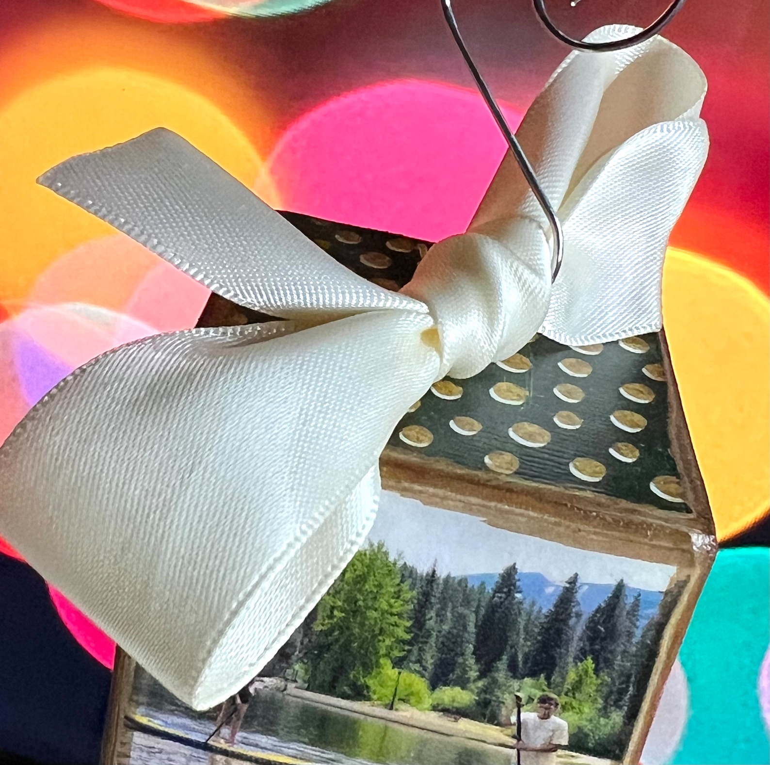 2 Custom Photo Cube Ornament Etsy