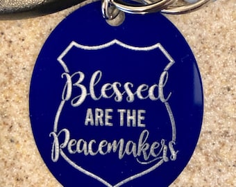 Blessed are the Peacemakers 2" keychain