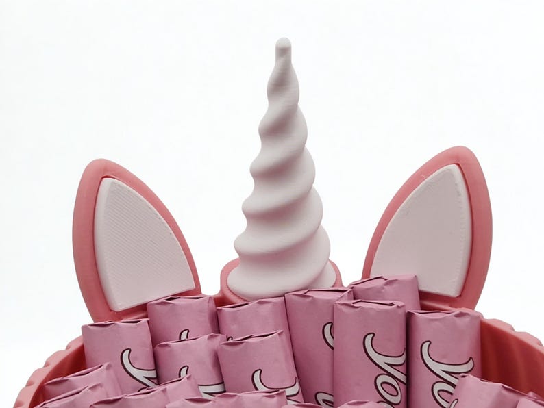 Einhorn-Schale aus PLA in Wunschfarbe – Süßigkeiten-Halter & Schmuck-Organizer bild 7