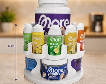 Rotating More Nutrition Organizer Carousel for Zerup Chunky Flavour and Protein
