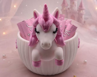 Unicorn Candy Bowl Princess Bowl for Sweets Children's Room Decor 3D Print