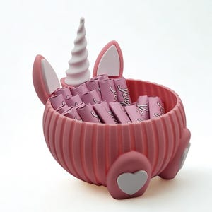 Einhorn-Schale aus PLA in Wunschfarbe – Süßigkeiten-Halter & Schmuck-Organizer bild 4